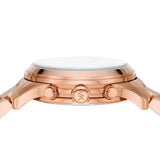Michael Kors Runway Chronograph Pink Dial Rose Gold Steel Strap Watch For Women - MK7352 Authentic Buy Shop Now