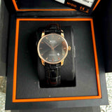 Mido Baroncelli III Automatic Grey Dial Black Leather Strap Watch For Men - M8600.3.13.4 Authentic Buy Shop Now
