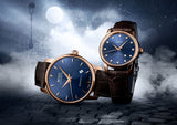 Mido Baroncelli III Automatic Blue Dial Brown Leather Strap Watch For Men - M8600.3.15.8 Authentic Buy Shop Now