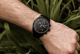 Hugo Boss Rafale Chronograph Black Dial Black Leather Strap Watch For Men - 1513456 Authentic Buy Shop Now
