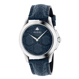 Gucci G Timeless Quartz Blue Dial Blue Leather Strap Watch For Men - YA1264032 Authentic Buy Shop Now