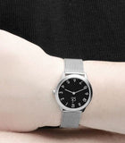 Calvin Klein Minimal Black Dial Silver Mesh Bracelet Watch for Men - K3M51151 Authentic Buy Shop Now