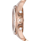 Marc Jacobs Rock Chronograph Rose Gold Dial Rose Gold Steel Strap Watch for Women - MBM3156 Authentic Buy Shop Now