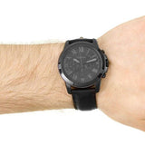 Fossil Grant Chronograph Black Dial Black Leather Strap Watch for Men - FS5132 Authentic Buy Shop Now