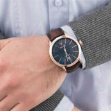 Maserati Epoca Blue Dial Brown Leather Strap Watch For Men - R8851118001 Authentic Buy Shop Now