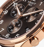 Tissot Chrono XL Black Dial Brown Leather Strap Watch For Men - T116.617.36.057.01 Authentic Buy Shop Now