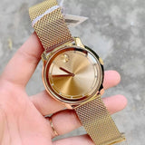 Movado Bold Diamonds Gold Dial Gold Mesh Bracelet Watch For Men - 3600460 Authentic Buy Shop Now