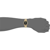 Movado Museum Classic Quartz Black Dial Gold Steel Strap Watch For Women - 0607005 Authentic Buy Shop Now