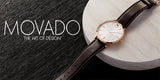 Movado Ultra Slim White Dial Brown Leather Strap Watch For Men - 0607089 Authentic Buy Shop Now