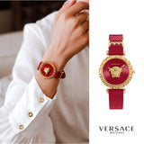 Versace Palazzo Empire Greca Red Dial Red Leather Strap Watch for Women - VEDV00319 Authentic Buy Shop Now