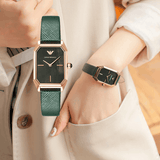 Emporio Armani Gioia Analog Black Mother of Pearl Dial Green Leather Strap Watch For Women - AR11149 Authentic Buy Shop Now