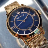 Maserati Epoca Blue Dial Rose Gold Mesh Strap Watch For Women - R8853118503 Authentic Buy Shop Now