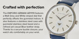 Emporio Armani Renato White DIal Blue Leather Strap Watch For Men - AR11119 Authentic Buy Shop Now