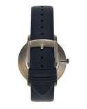 Emporio Armani Modern Slim Analog Silver Dial Blue Leather Strap Watch For Men - AR11214 Authentic Buy Shop Now