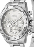 Hugo Boss Novia Chronograph Silver Dial Silver Steel Strap Watch for Women - 1502616 Authentic Buy Shop Now