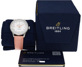 Breitling Navitimer Automatic 35 Mother of Pearl Dial Pink Leather Strap Watch for Women - A17395211A1P3 Authentic Buy Shop Now