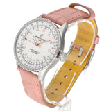Breitling Navitimer Automatic 35 Mother of Pearl Dial Pink Leather Strap Watch for Women - A17395211A1P3 Authentic Buy Shop Now