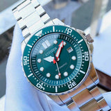 Citizen Promaster Mechanical Green Dial Silver Steel Strap Watch For Men - NJ0129-87X Authentic Buy Shop Now