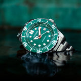 Citizen Promaster Mechanical Green Dial Silver Steel Strap Watch For Men - NJ0129-87X Authentic Buy Shop Now