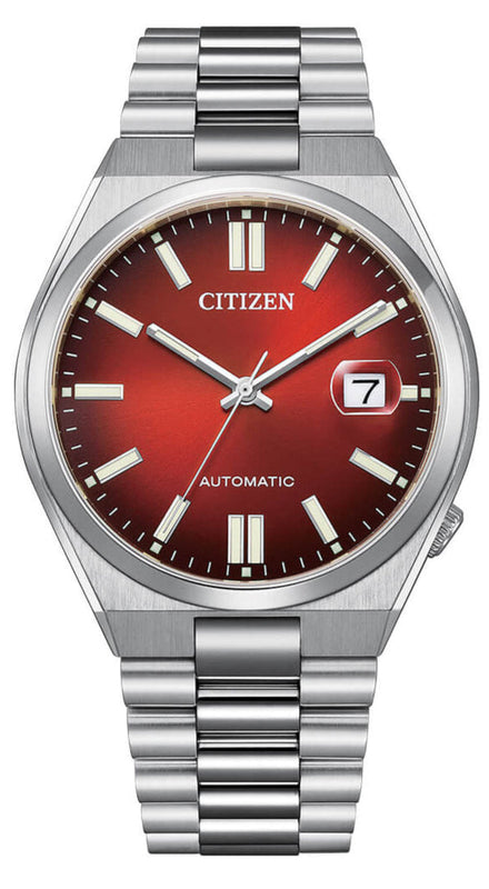 Citizen Tsuyosa Automatic Red Dial Silver Steel Strap Watch For Men - NJ0150-56W Authentic Buy Shop Now