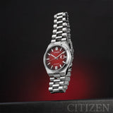 Citizen Tsuyosa Automatic Red Dial Silver Steel Strap Watch For Men - NJ0150-56W Authentic Buy Shop Now
