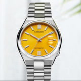 Citizen Tsuyosa Automatic Yellow Dial Silver Steel Strap Watch for Men - NJ0150-81Z Authentic Buy Shop Now