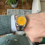 Citizen Tsuyosa Automatic Yellow Dial Silver Steel Strap Watch for Men - NJ0150-81Z Authentic Buy Shop Now