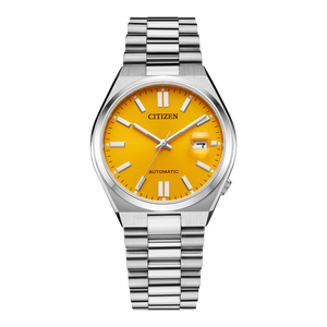 Citizen Tsuyosa Automatic Yellow Dial Silver Steel Strap Watch for Men - NJ0150-81Z Authentic Buy Shop Now