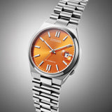 Citizen Tsuyosa Automatic Orange Dial Silver Steel Strap Watch For Men - NJ0151-88Z Authentic Buy Shop Now