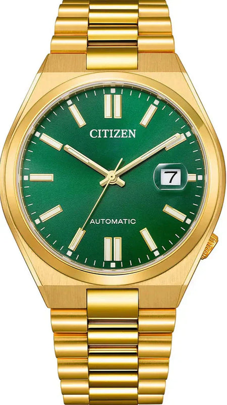 Citizen Tsuyosa Automatic Green Dial Gold Steel Strap Watch For Men - NJ0152-51X Authentic Buy Shop Now