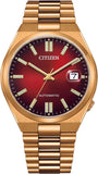 Citizen Tsuyosa Automatic Red Dial Gold Steel Strap Watch For Men - NJ0153-82X Authentic Buy Shop Now