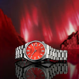 Citizen x Pantone Automatic Blazing Red Dial Silver Steel Strap Watch For Men - NJ0158-89W Authentic Buy Shop Now