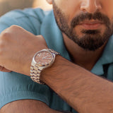 Citizen x Pantone Automatic Warm Sand Dial Silver Steel Strap Watch For Men - NJ0158-89Y Authentic Buy Shop Now