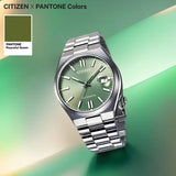 Citizen x Pantone Automatic Peaceful Green Dial Silver Steel Strap Watch For Men - NJ0158-89Z Authentic Buy Shop Now