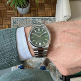 Citizen Tsuyosa Automatic Camouflage Green Dial Silver Steel Strap Watch For Men - NJ0159-86X Authentic Buy Shop Now