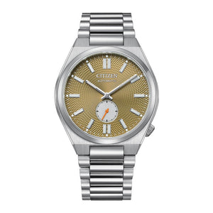 Citizen Tsuyosa Automatic Titanium Yellow Dial Silver Steel Strap Watch For Men - NK5010-51X Authentic Buy Shop Now
