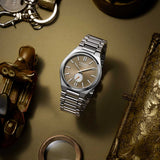 Citizen Tsuyosa Automatic Titanium Yellow Dial Silver Steel Strap Watch For Men - NK5010-51X Authentic Buy Shop Now