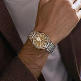 Citizen Tsuyosa Automatic Titanium Yellow Dial Silver Steel Strap Watch For Men - NK5010-51X Authentic Buy Shop Now