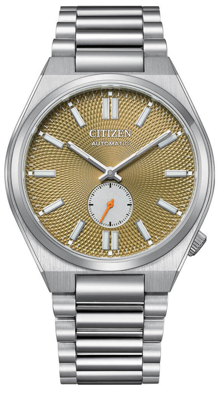Citizen Tsuyosa Automatic Titanium Yellow Dial Silver Steel Strap Watch For Men - NK5010-51X Authentic Buy Shop Now