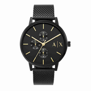 Armani Exchange Cayde Chronograph Black Dial Black Mesh Strap Watch For Men - AX2716 Authentic Buy Shop Now