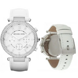 Michael Kors Parker White Dial White Leather Strap Watch for Women - MK2277 Authentic Buy Shop Now