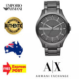Armani Exchange Hampton Chronograph Grey Dial Grey Steel Strap Watch For Men - AX2135 Authentic Buy Shop Now