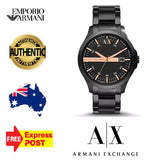 Armani Exchange Hampton Chronograph Black Dial Black Steel Strap Watch For Men - AX2150 Authentic Buy Shop Now