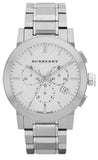Burberry The City Chronograph Silver Dial Silver Steel Strap Watch for Men - BU9350 Authentic Buy Shop Now
