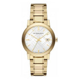 Burberry The City Silver Dial Gold Steel Strap Unisex Watch - BU9003 Authentic Buy Shop Now
