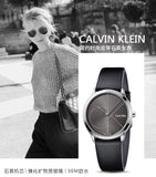 Calvin Klein Minimal Grey Dial Black Leather Strap Watch for Men - K3M221C3 Authentic Buy Shop Now