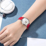 Tissot Chemin Des Tourelles Powermatic 80 Mother of Pearl White Dial Red Leather Strap Watch For Women - T099.207.16.118.00 Authentic Buy Shop Now