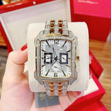 Bulova Crystal Chronograph White Dial Two Tone Steel Strap Watch for Men - 98C109 Authentic Buy Shop Now