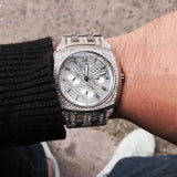Bulova Crystal Collection Phantom Silver Dial Silver Steel Strap Watch for Men - 96C002 Authentic Buy Shop Now