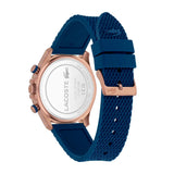 Lacoste Neoheritage Chronograph Blue Dial Blue Silicone Strap Watch for Men - 2011253 Authentic Buy Shop Now